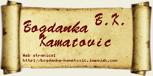Bogdanka Kamatović vizit kartica